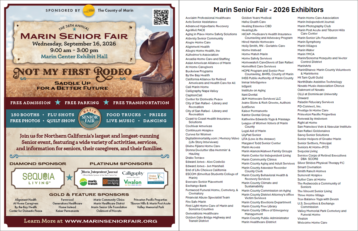 2026 Marin Senior Fair Flyer